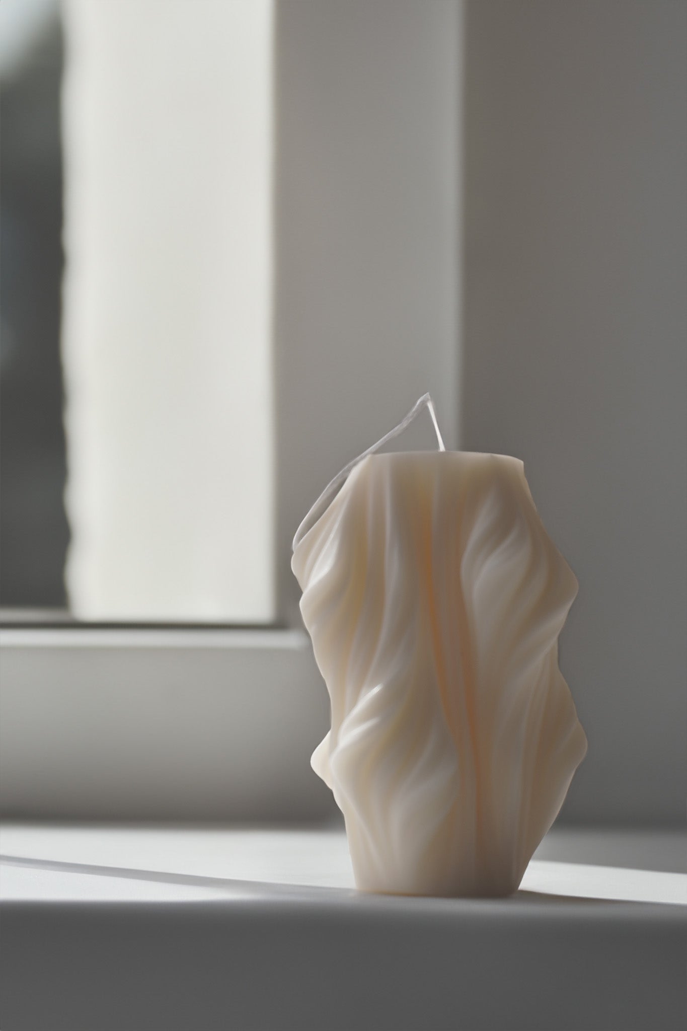 swirly pillar candle home decor candles natural soy wax herbal scented candle