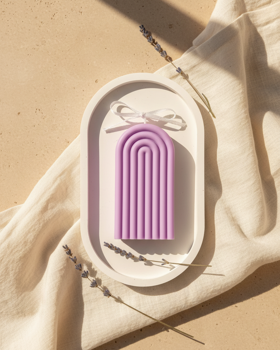 rainbow arch soy wax hand poured aromatherapy candle india karessa candles