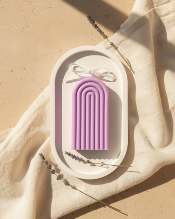 rainbow arch soy wax hand poured aromatherapy candle india karessa candles