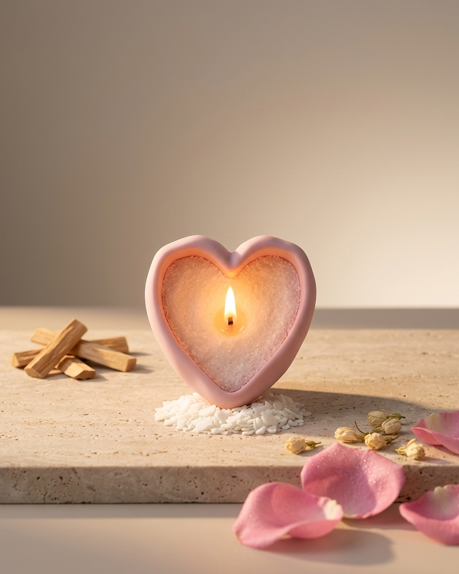 heart shaped concrete candle jar gypsum vessel empty empty open vessel wholesale bulk order India