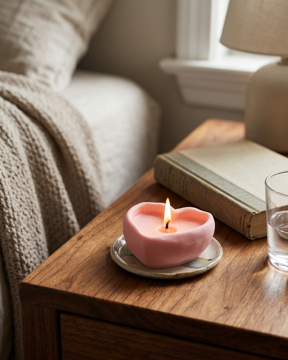 heart shaped concrete candle jar gypsum vessel empty empty open vessel bulk pack candle supplier Surat Gujarat India
