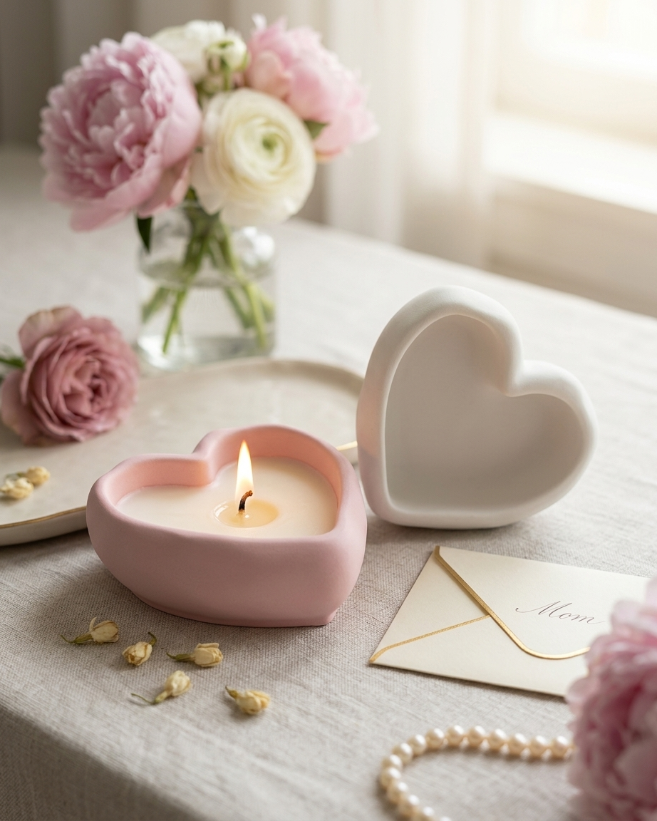 heart shaped concrete candle jar gypsum vessel empty empty open vessel candle making raw material wholesale India