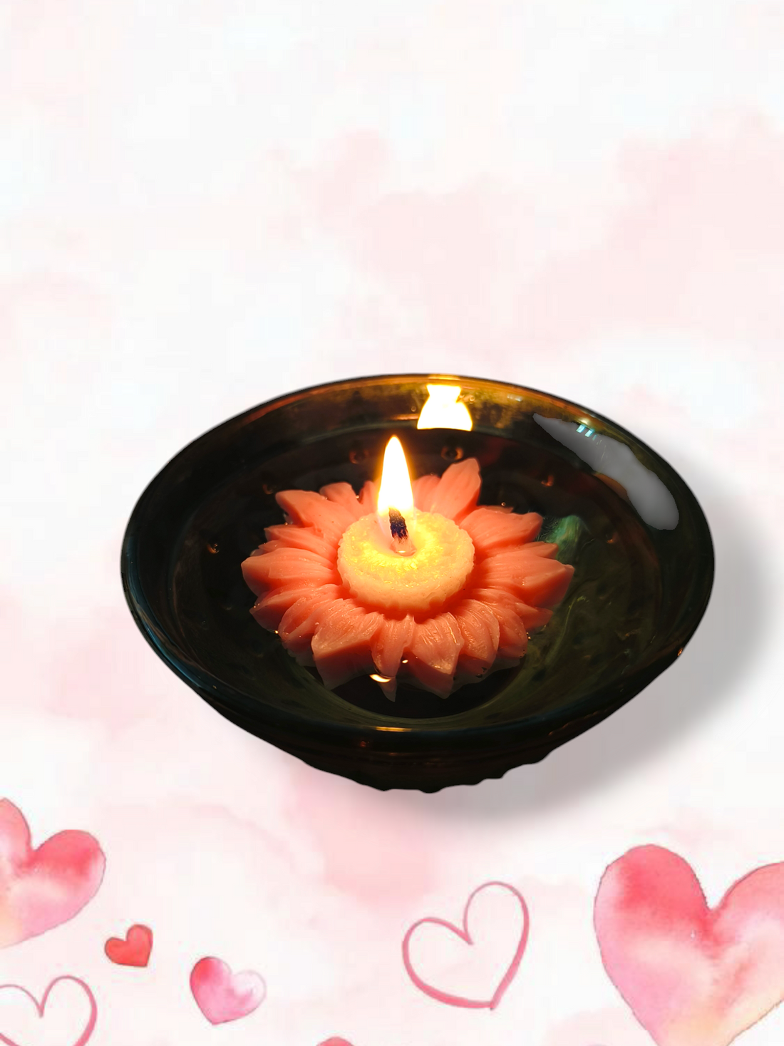 floating sunflower candles scented flower candles pack of 6 scented soy wax candle